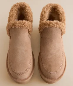 Bearpaw Maeve Platform Leather Ankle Boot Iced Coffee Online