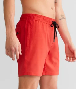 Veece Magic Print Hybrid Stretch Swim Trunks Hibiscus Outlet