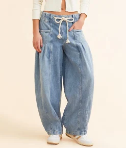 Free People Margo Wide Barrel Jean Bergamot New