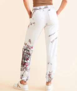 Sinful Maritza Jogger Sweatpant White Grey Crystal Wash Discount