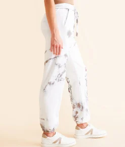 Sinful Maritza Jogger Sweatpant White Grey Crystal Wash Discount