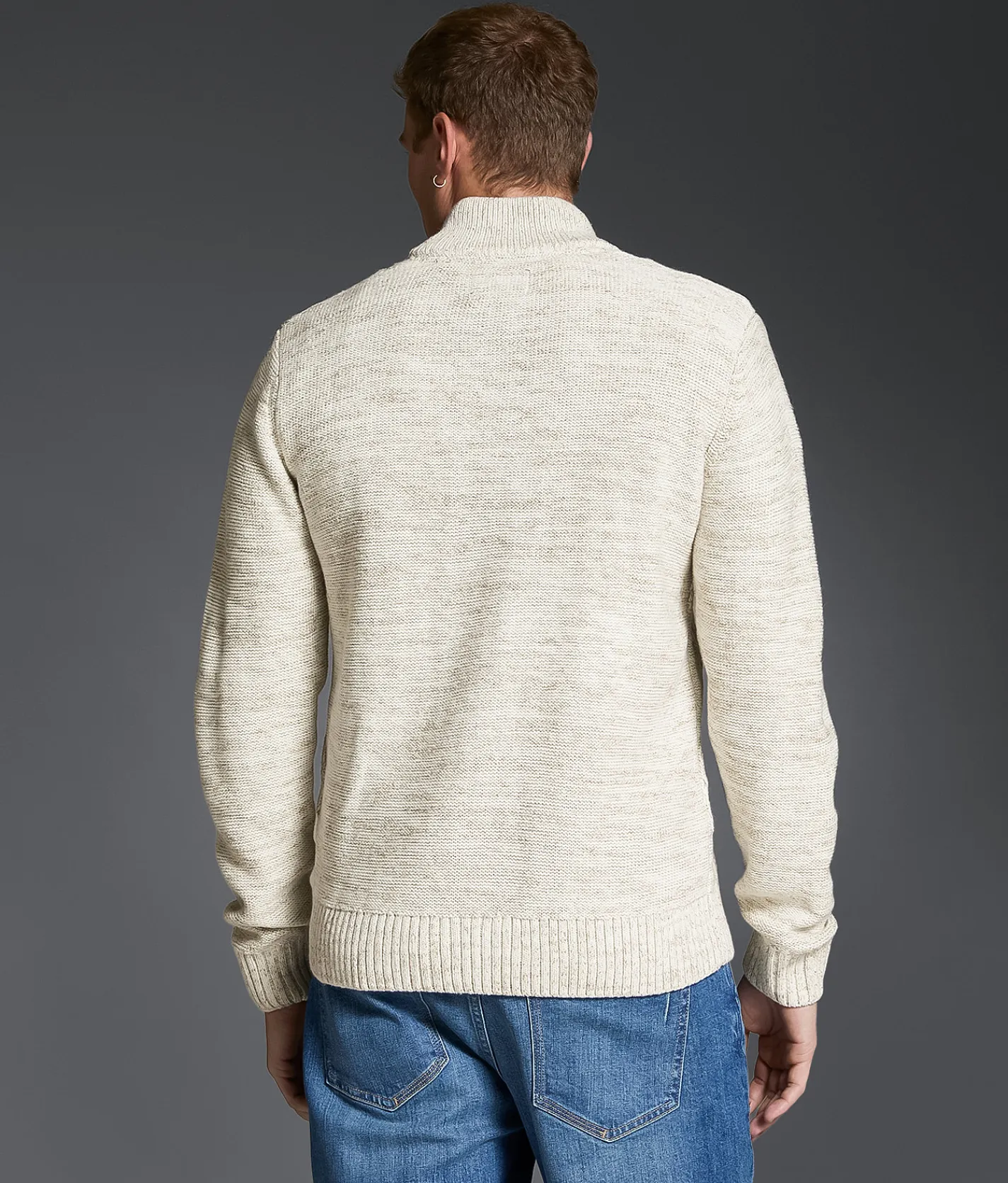 Outpost Makers Marled Cable Knit Sweater Cream Combo Outlet