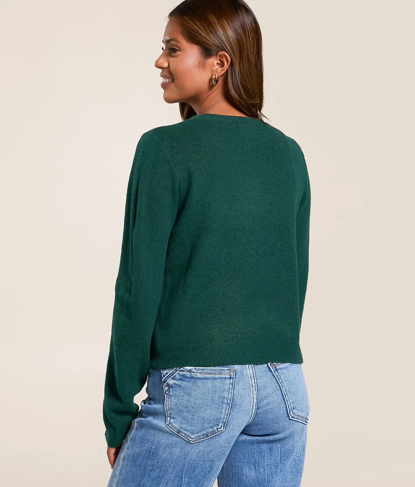 Tops | The Workshop Marled Cardigan Sweater Hunter Green