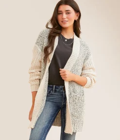 BKE Marled Cardigan Sweater Oatmeal Best