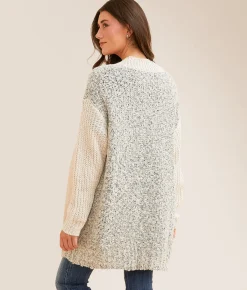 BKE Marled Cardigan Sweater Oatmeal Best