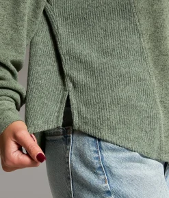 Tops | BKE Marled Crochet Top Green
