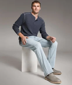 Tops | BKE Marled Henley Navy
