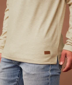 Tops | Outpost Makers Marled Henley Silver Lining Artic Wolf