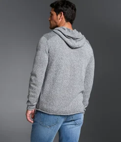 Tops | Outpost Makers Marled Henley Hooded Sweater Iron Heather
