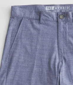 BKE Marled Hybrid Stretch Walkshort Light Blue Clearance