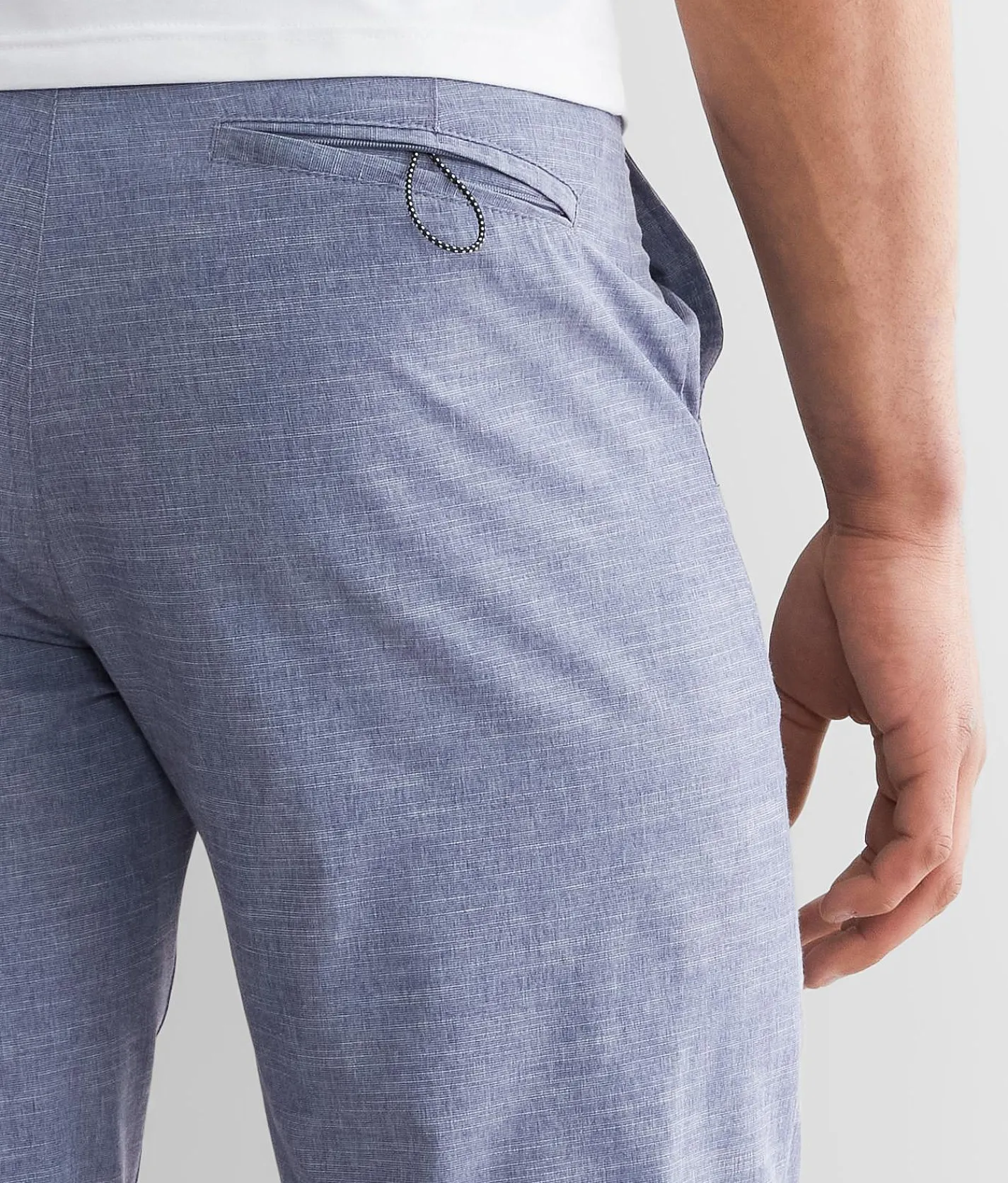 BKE Marled Hybrid Stretch Walkshort Light Blue Clearance