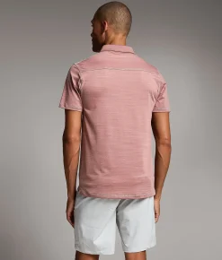 Tops | BKE Marled Performance Polo Dark Red