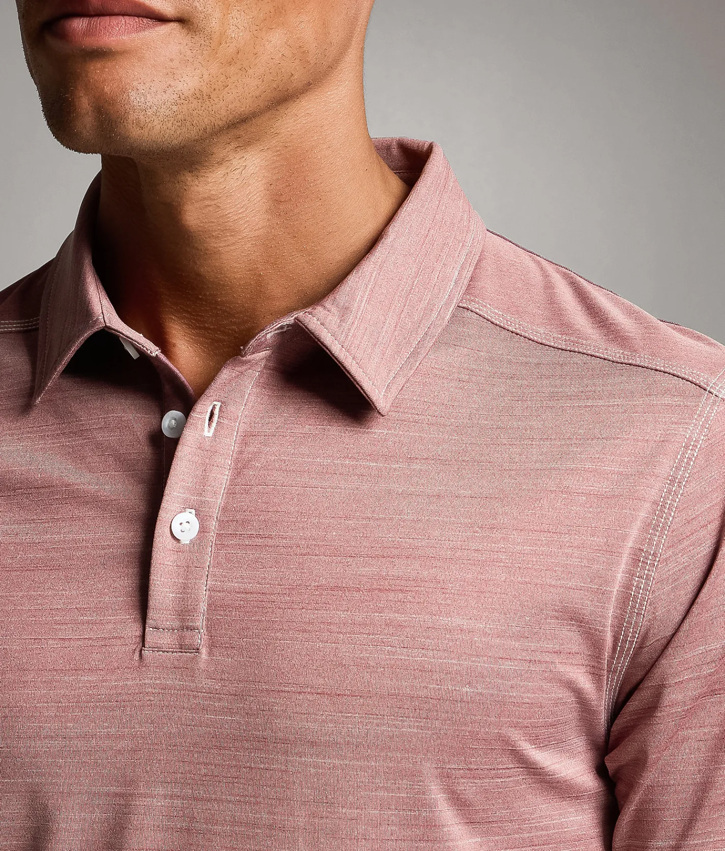 Tops | BKE Marled Performance Polo Dark Red
