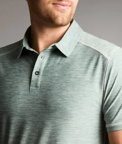BKE Marled Performance Polo Green Discount