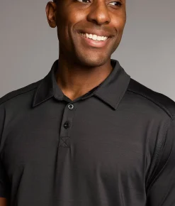 BKE Marled Performance Polo Black Sale