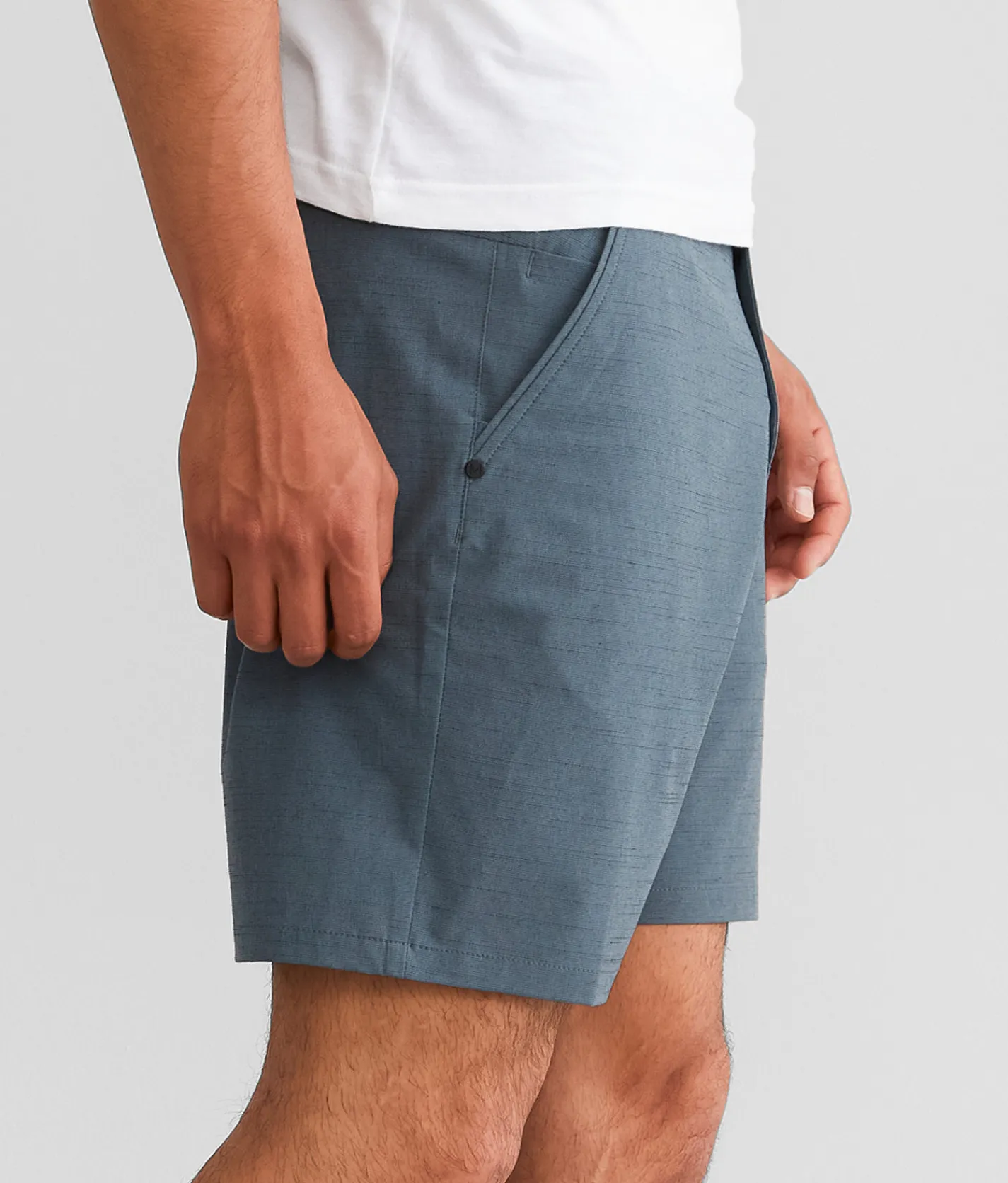 Bottoms|Shorts | Maven Co-op Marled Performance Stretch Short Slate Blue