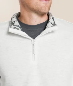 Tops | Departwest Marled Quarter Zip Pullover Oatmeal