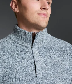 Tops | Outpost Makers Marled Quarter Zip Sweater Grey Combo