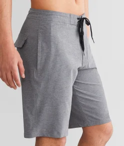 Bottoms|Swimwear | Departwest Marled Stretch Boardshort Black
