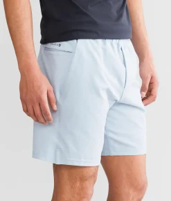 Veece Marled Stretch Walkshort Light Blue Clearance