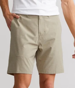 Veece Marled Stretch Walkshort Khaki White Outlet