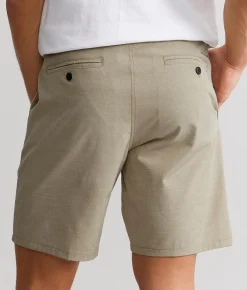 Veece Marled Stretch Walkshort Khaki White Outlet