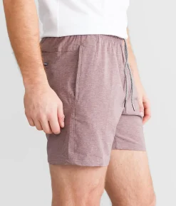 Bottoms|Shorts | Departwest Marled Stretch Walkshort Decadent Chocolate