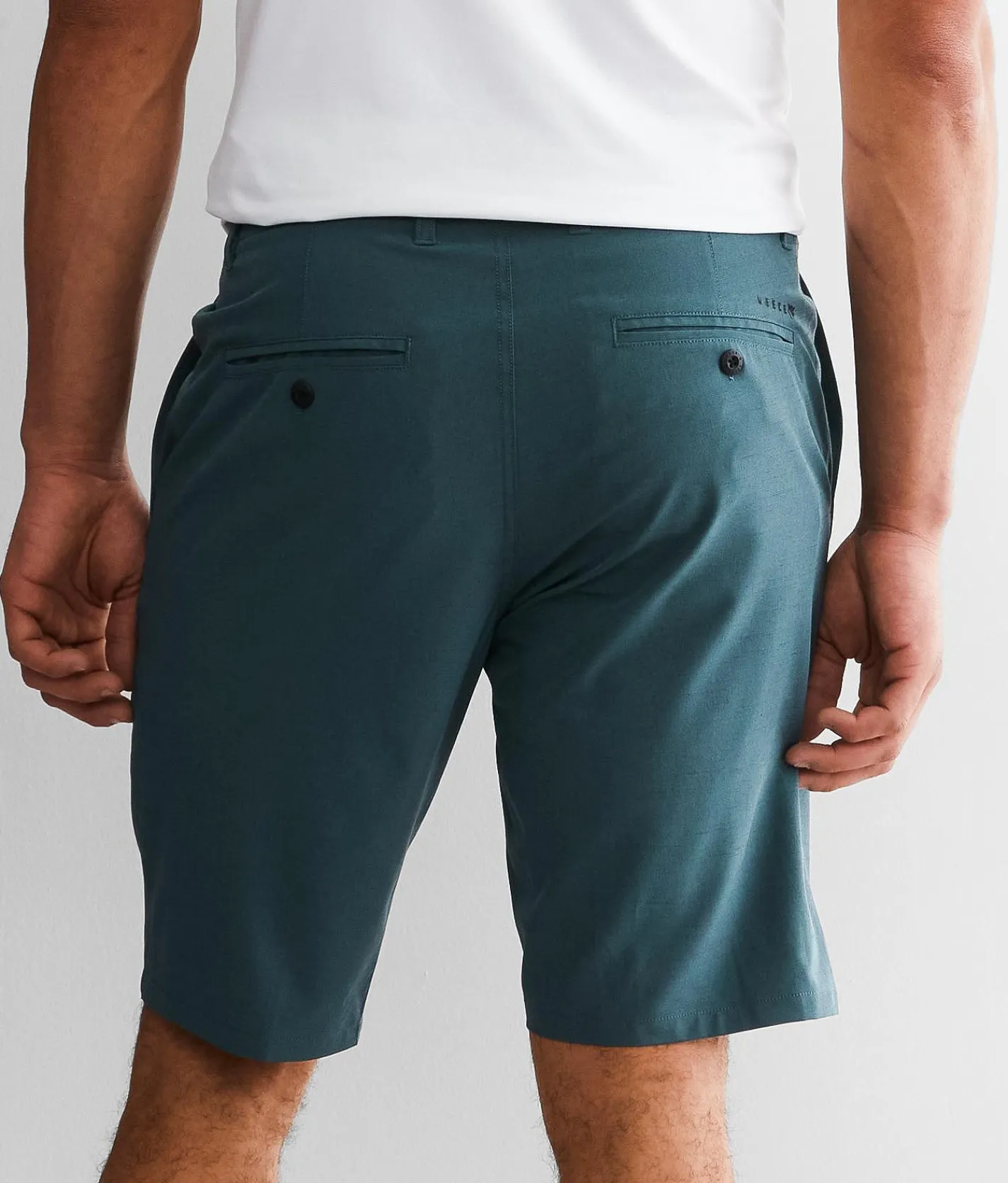 Bottoms|Shorts | Veece Marled Stretch Walkshort Deep Teal