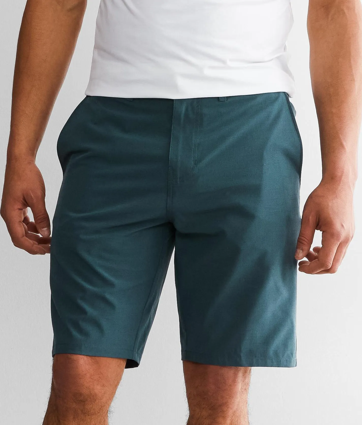 Bottoms|Shorts | Veece Marled Stretch Walkshort Deep Teal