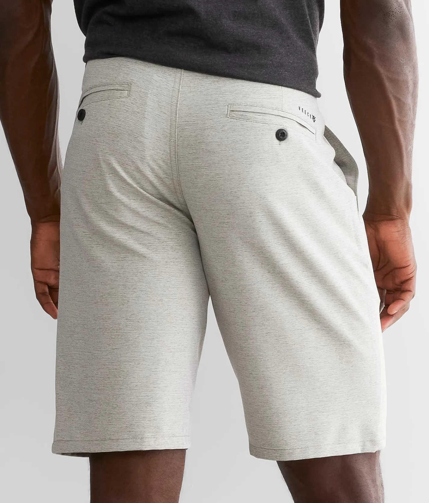Veece Marled Stretch Walkshort Heather Olive Outlet