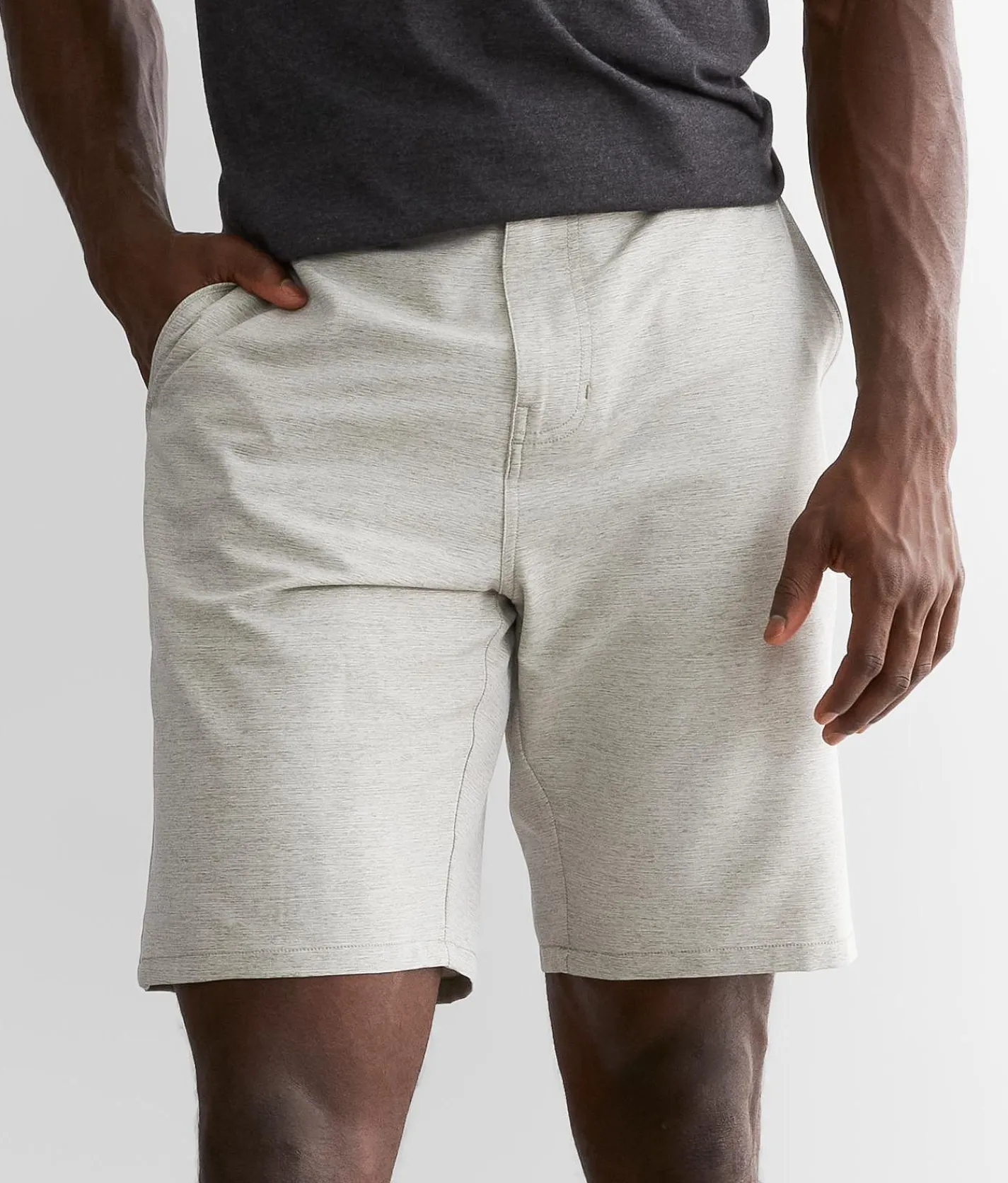 Veece Marled Stretch Walkshort Heather Olive Outlet