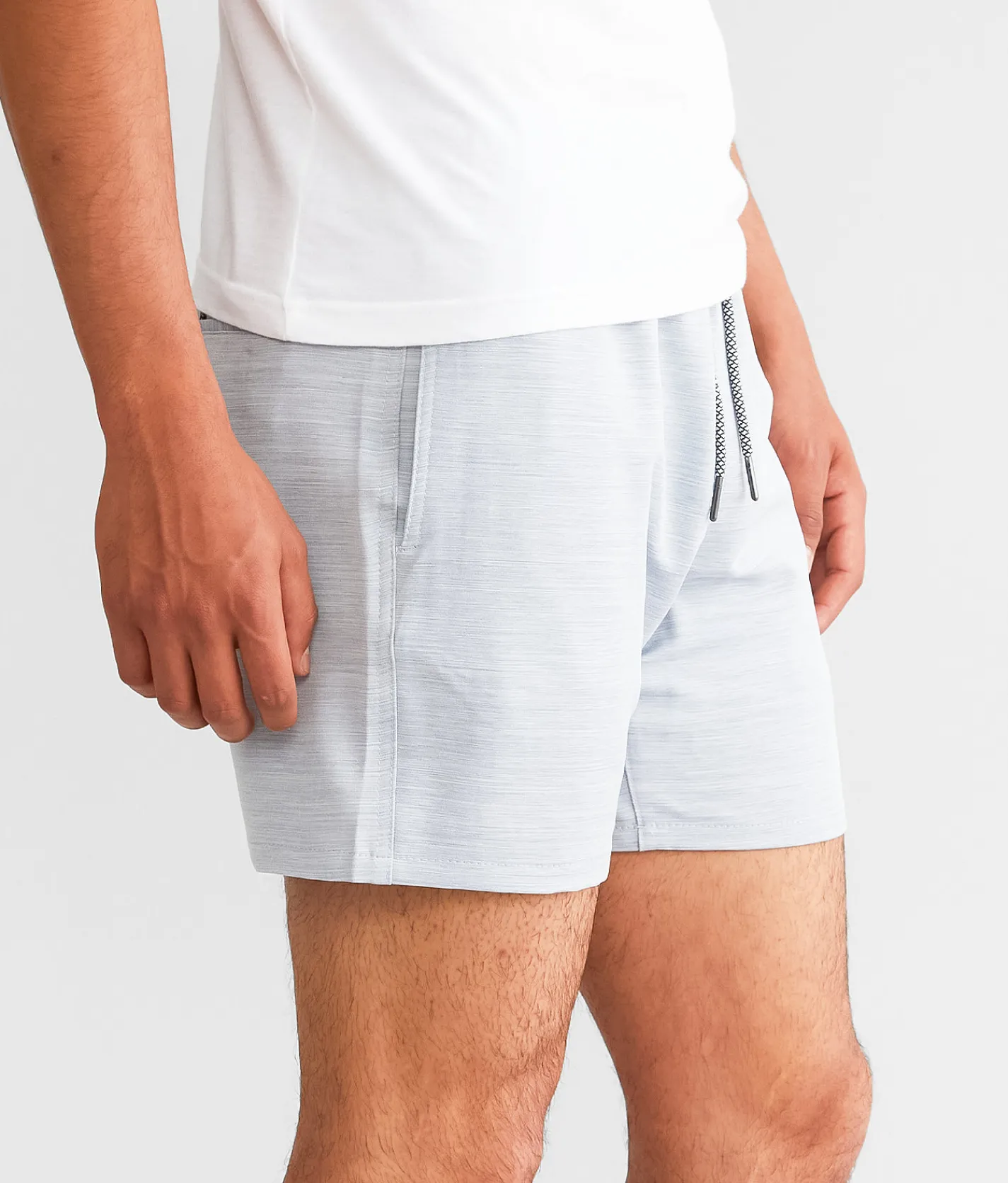 Departwest Marled Stretch Walkshort Light Grey Clearance