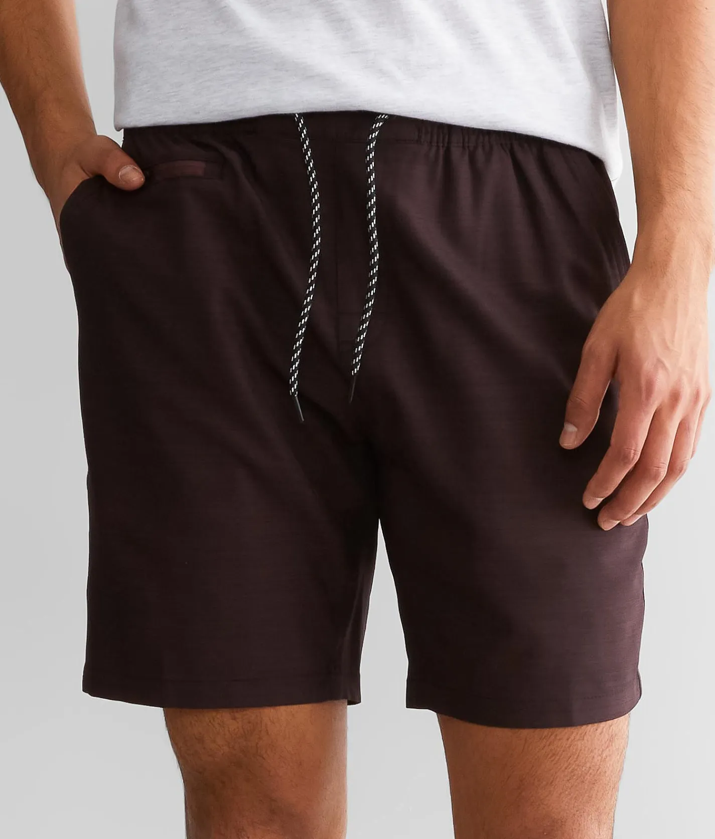 Departwest Marled Stretch Walkshort Black Fudge Clearance