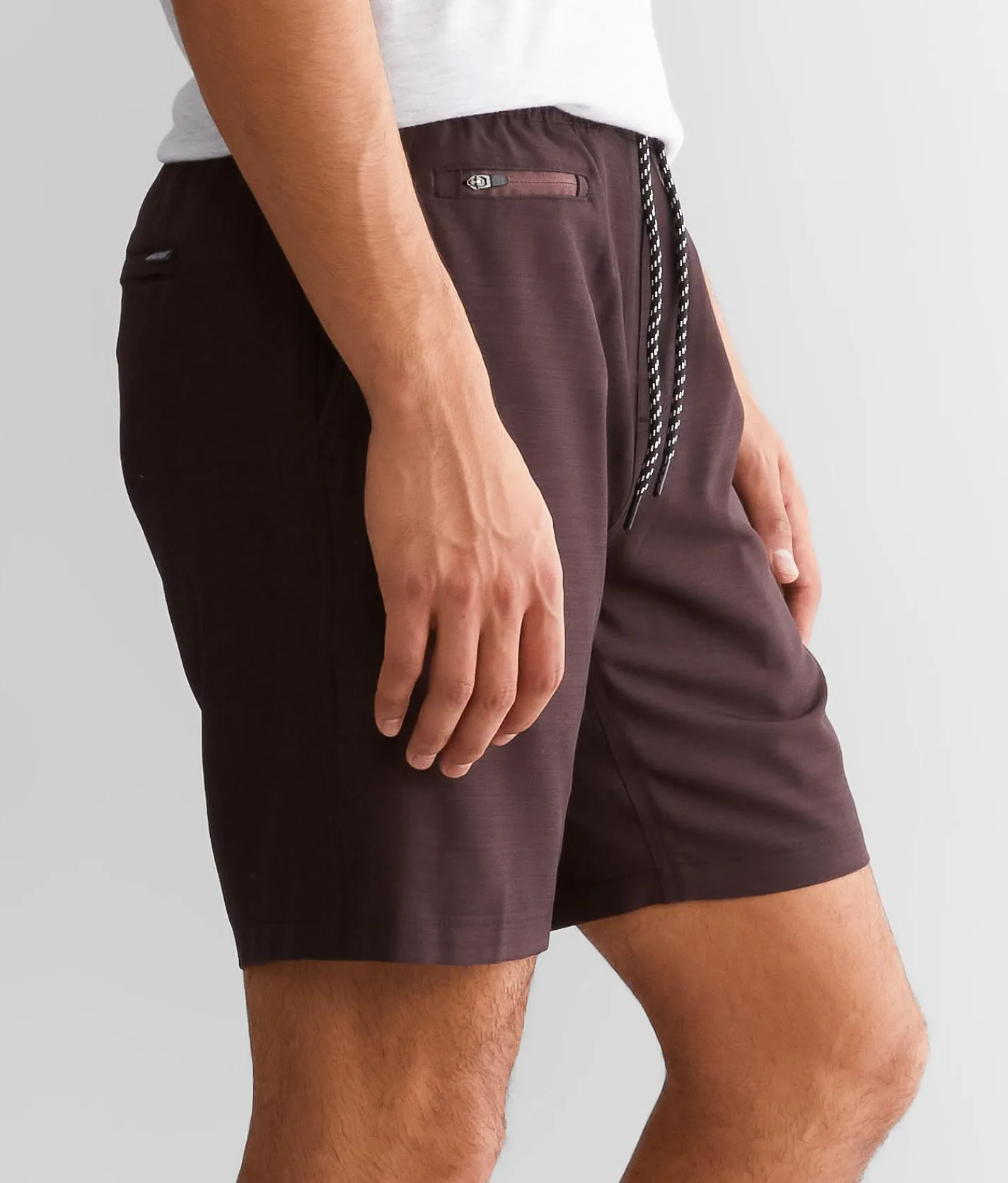 Departwest Marled Stretch Walkshort Black Fudge Clearance