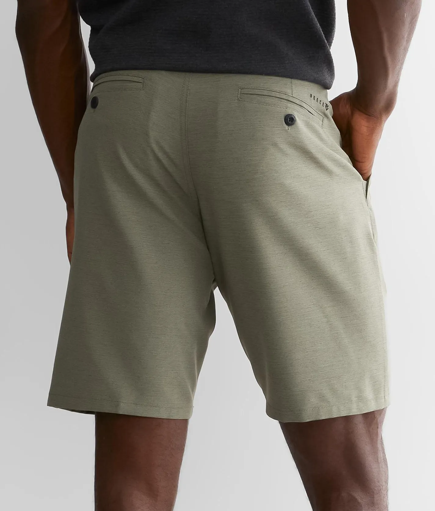 Veece Marled Stretch Walkshort Olive Dark Olive Best