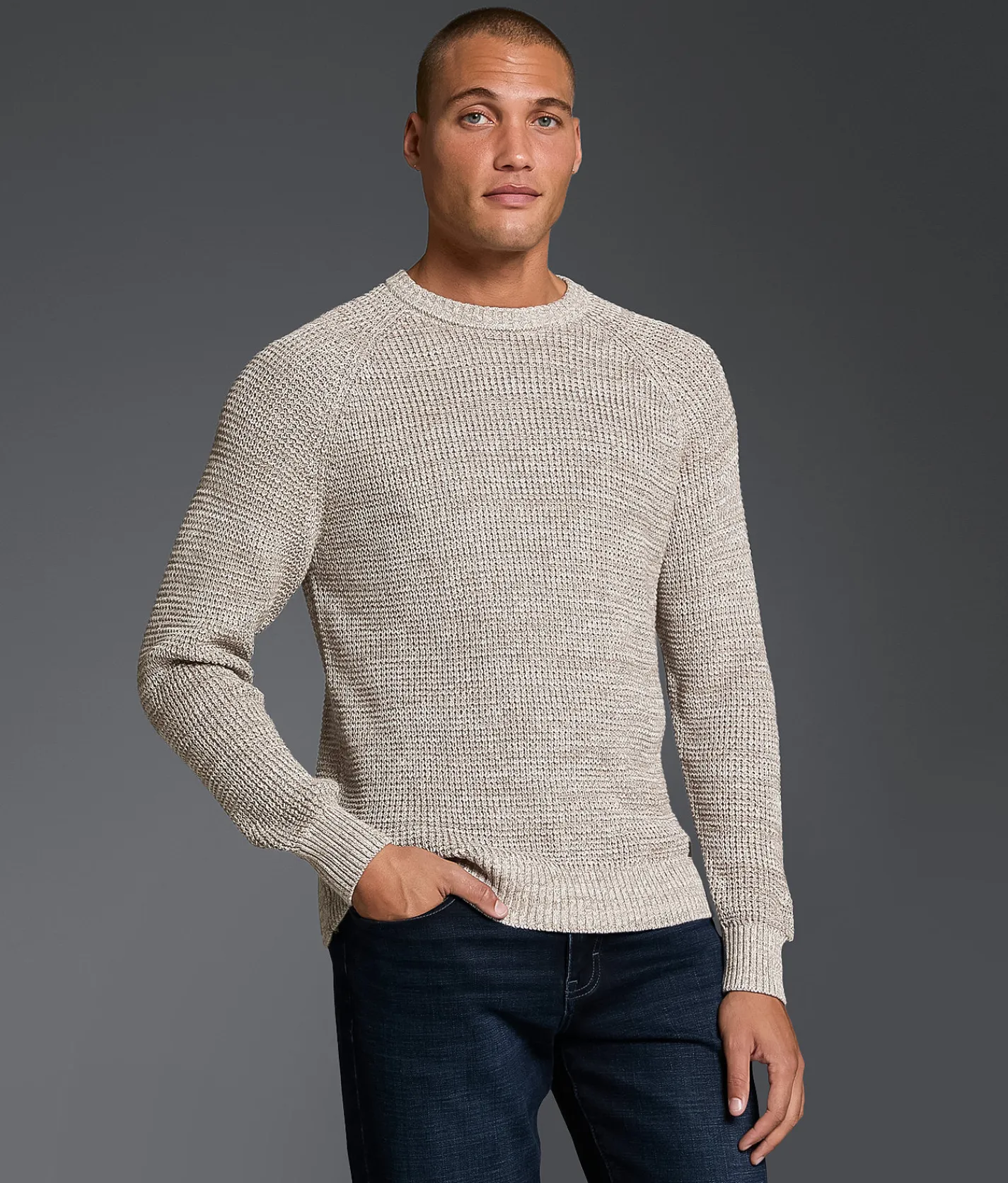 Outpost Makers Marled Sweater Grey Combo Outlet