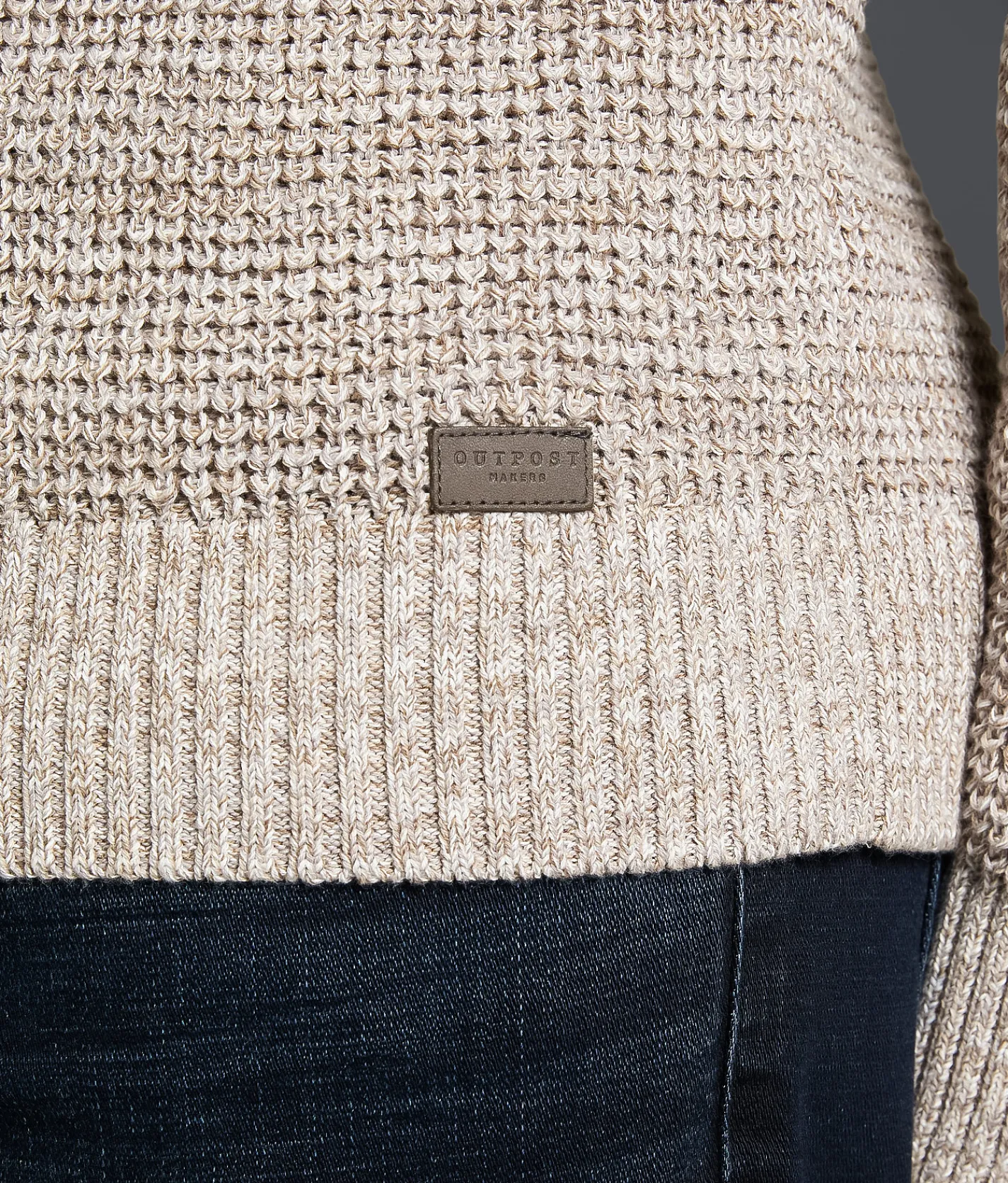 Outpost Makers Marled Sweater Grey Combo Outlet