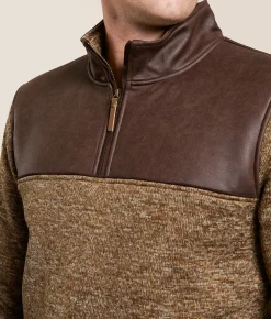 Tops | Gentry County Marled Sweater Knit Pullover Brown