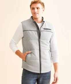 Outpost Makers Marled Woven Vest Grey Online