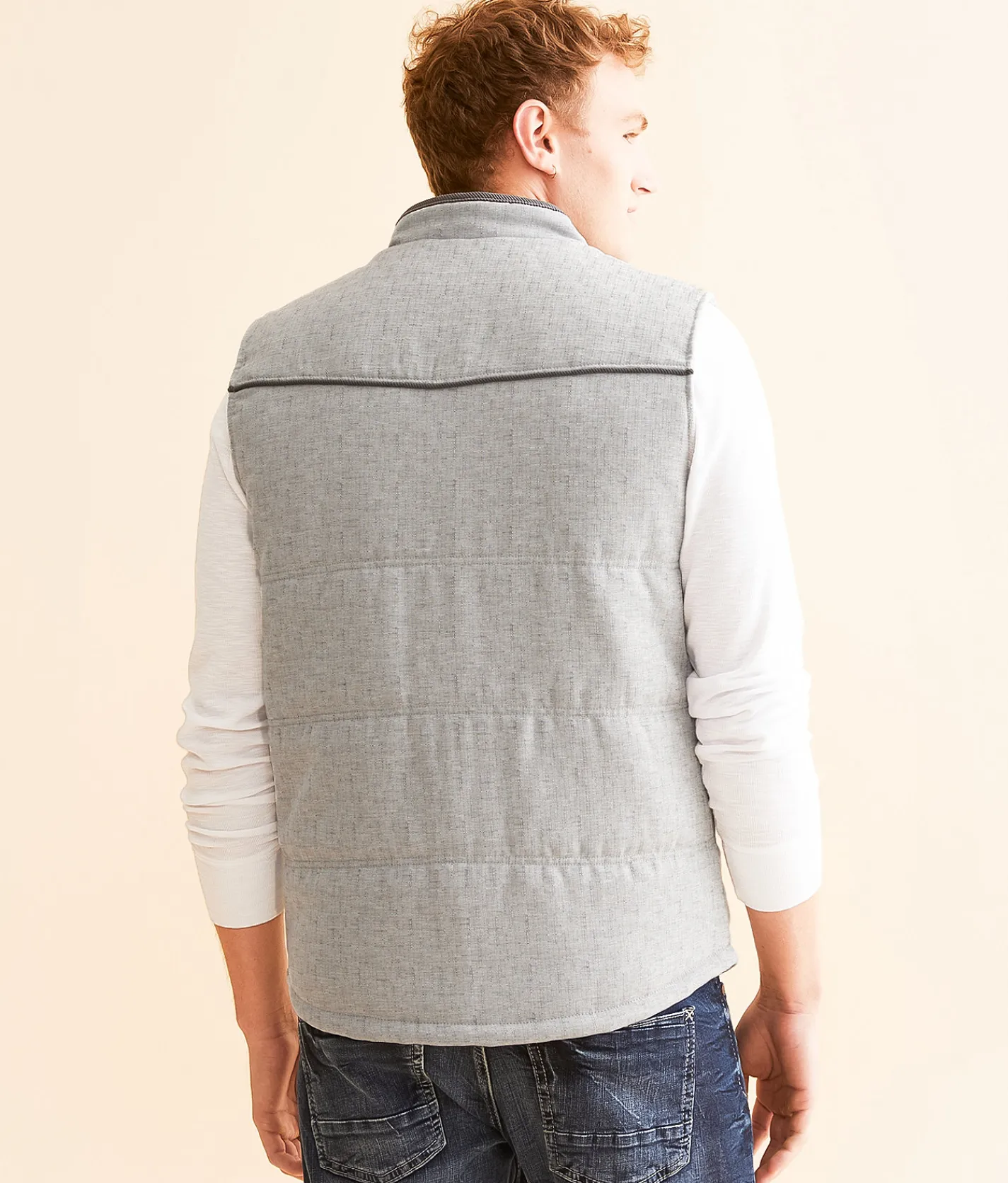 Coats & Jackets | Outpost Makers Marled Woven Vest Grey