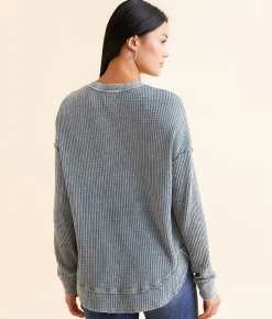 Tops | White Crow Marlee Thermal Henley Thundercloud
