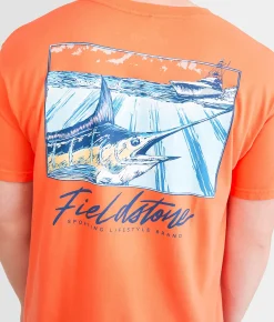 Graphic T-Shirts | Fieldstone Marlin Chaser T-Shirt Watermelon