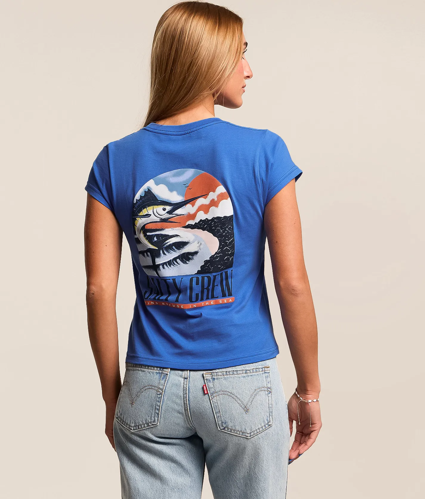 Tops | Salty Crew Marlin Paradise T-Shirt Bold Blue