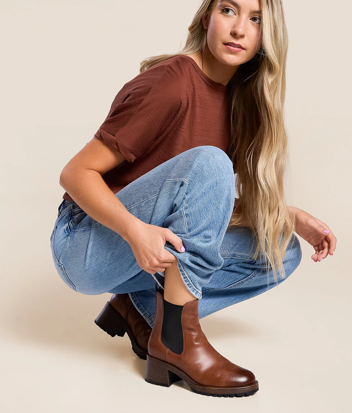 Shoes | Mia Martelli Vintage Lug Ankle Boot Brown