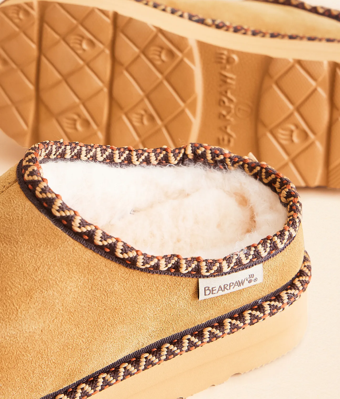 Shoes | Bearpaw Martis Deco II Leather Slipper Iced Coffee
