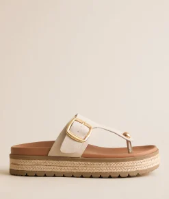 Shoes | Mia Marylynne Raffia Sandal Ecru