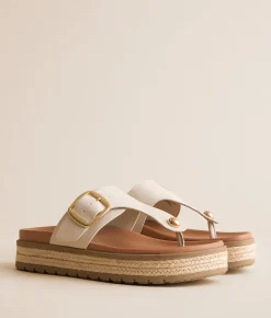 Shoes | Mia Marylynne Raffia Sandal Ecru