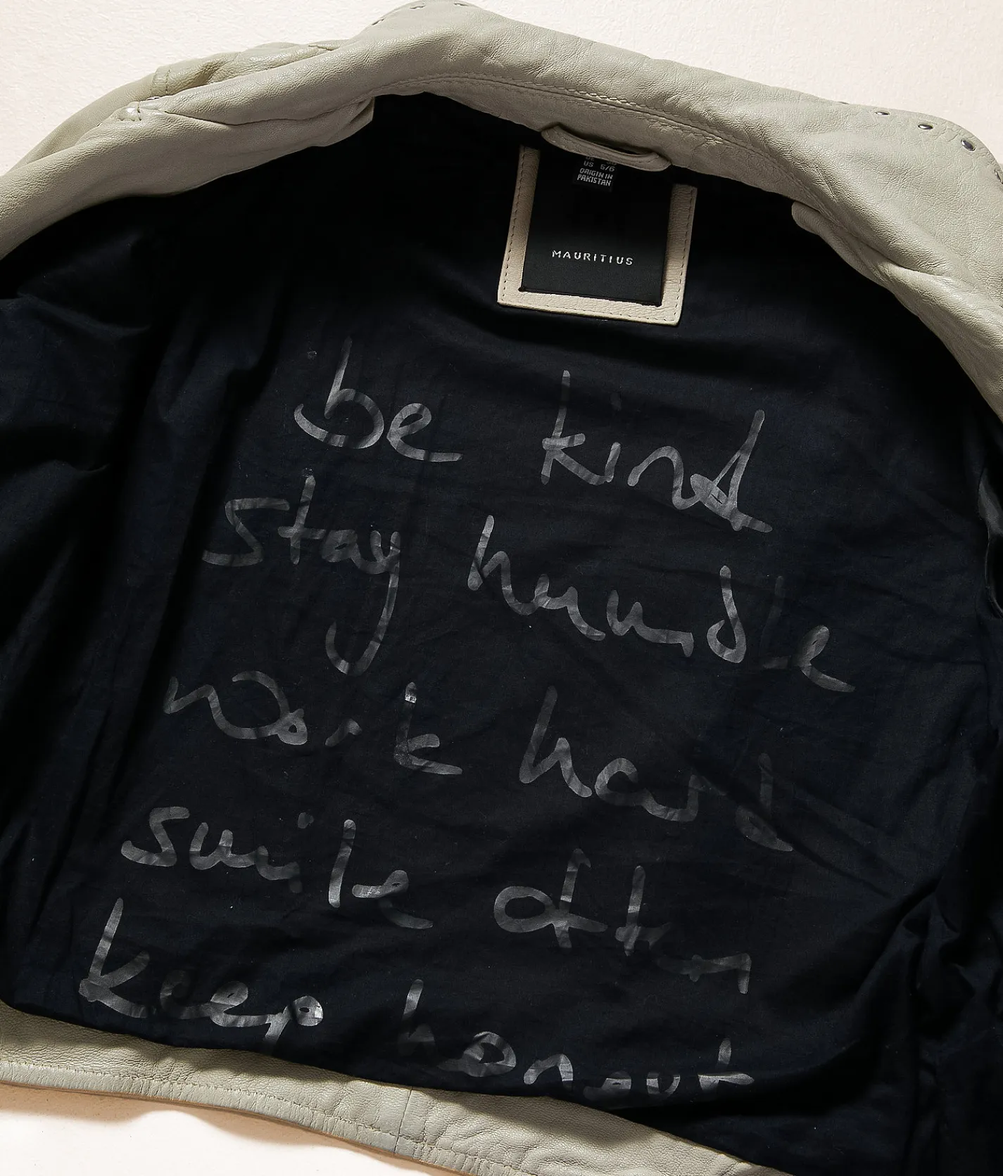 Mauritius Maryn Studded Leather Jacket Off White Online