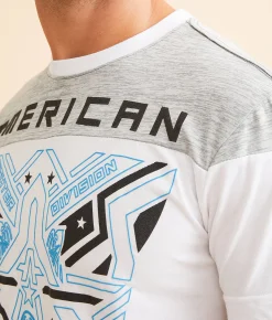 Graphic T-Shirts | American Fighter Marysville T-Shirt White Heather Grey