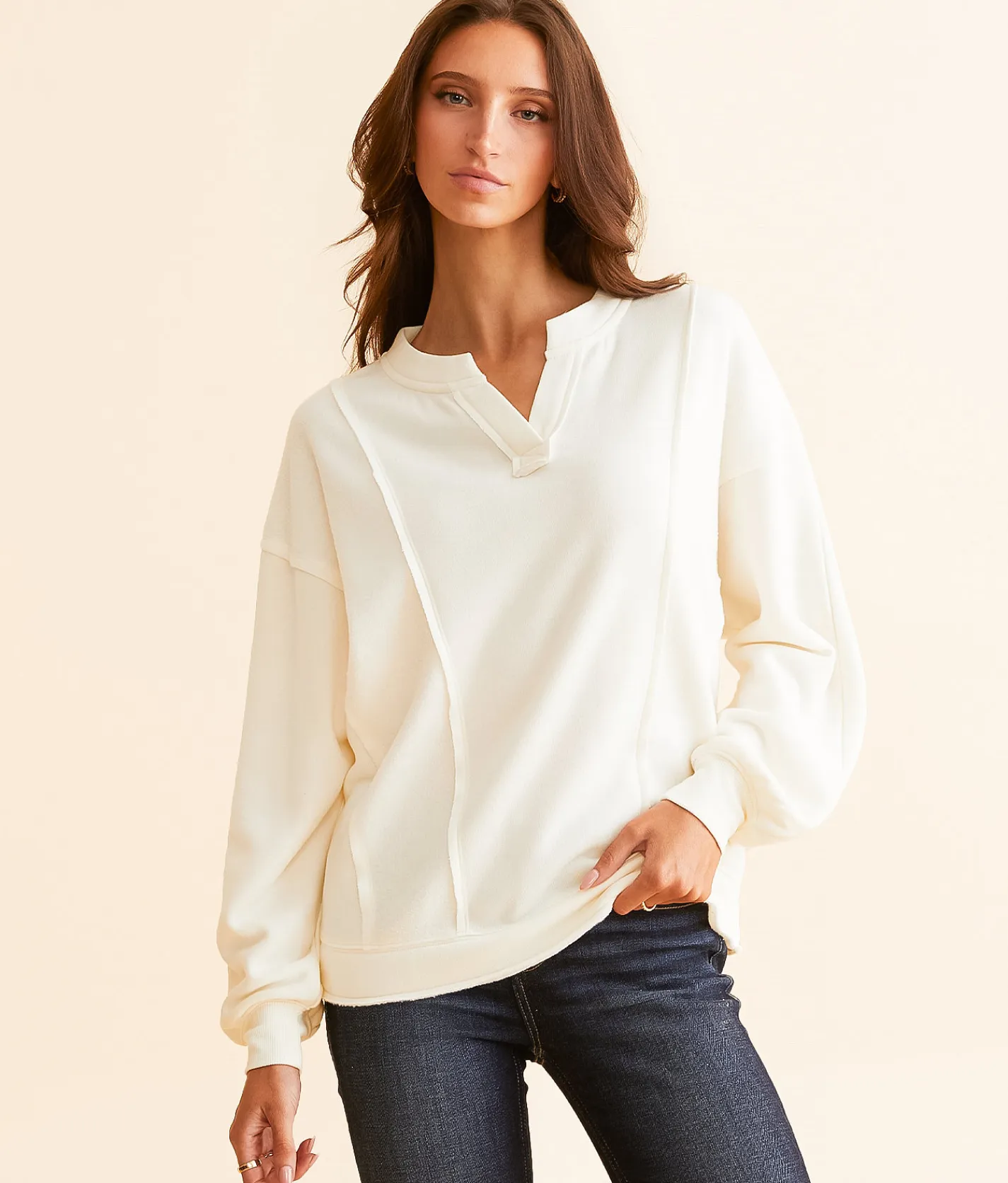White Crow Masie Pullover Sea Salt Hot